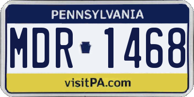 PA license plate MDR1468
