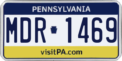 PA license plate MDR1469
