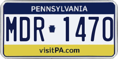 PA license plate MDR1470