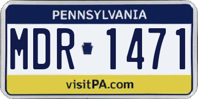 PA license plate MDR1471