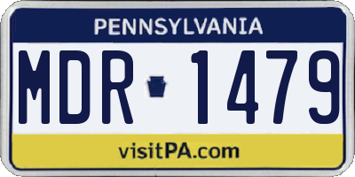 PA license plate MDR1479