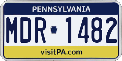 PA license plate MDR1482