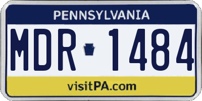PA license plate MDR1484
