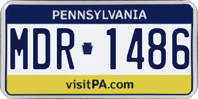 PA license plate MDR1486