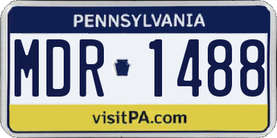 PA license plate MDR1488