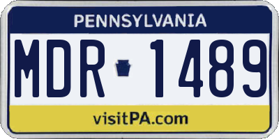 PA license plate MDR1489