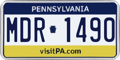 PA license plate MDR1490