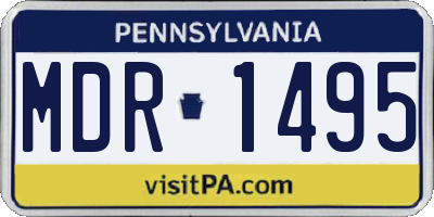 PA license plate MDR1495
