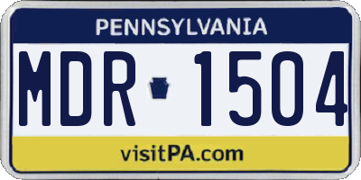 PA license plate MDR1504