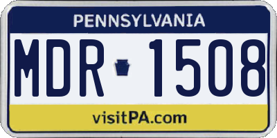 PA license plate MDR1508