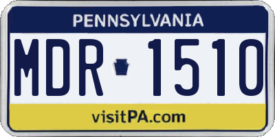 PA license plate MDR1510