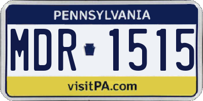 PA license plate MDR1515