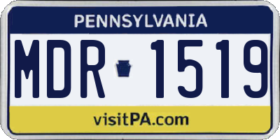 PA license plate MDR1519