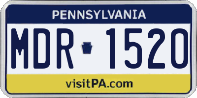 PA license plate MDR1520