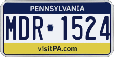 PA license plate MDR1524