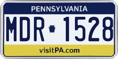 PA license plate MDR1528