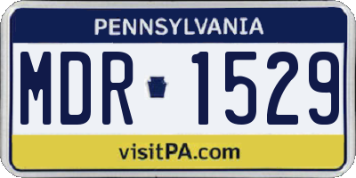 PA license plate MDR1529