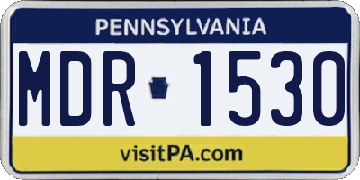 PA license plate MDR1530