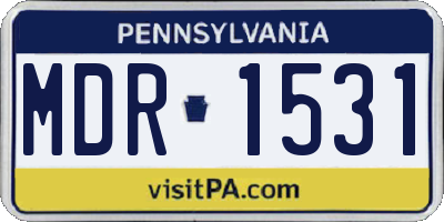 PA license plate MDR1531