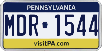 PA license plate MDR1544