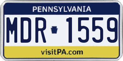 PA license plate MDR1559