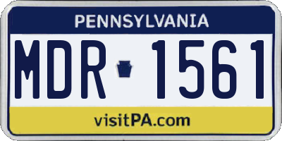 PA license plate MDR1561