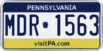 PA license plate MDR1563