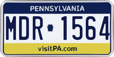 PA license plate MDR1564