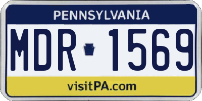 PA license plate MDR1569