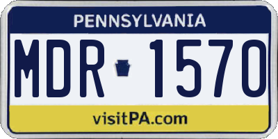 PA license plate MDR1570