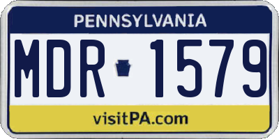 PA license plate MDR1579