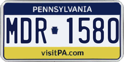 PA license plate MDR1580