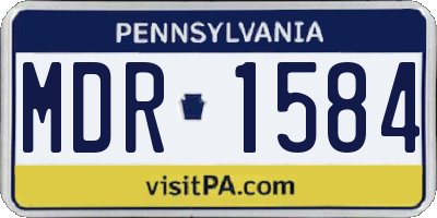 PA license plate MDR1584