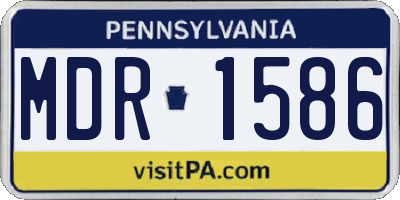 PA license plate MDR1586