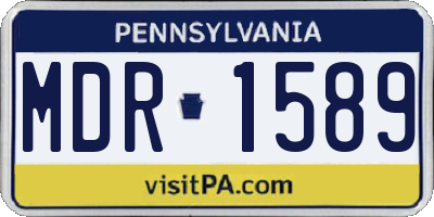 PA license plate MDR1589