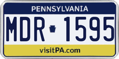 PA license plate MDR1595