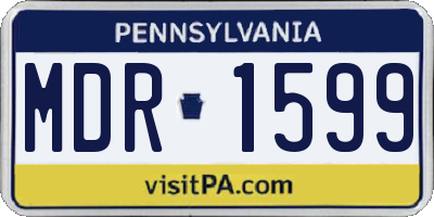 PA license plate MDR1599