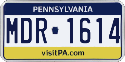 PA license plate MDR1614