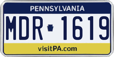PA license plate MDR1619