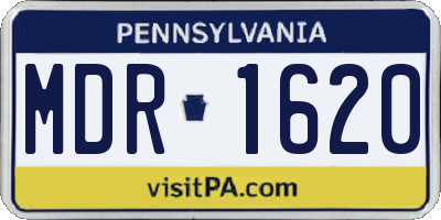 PA license plate MDR1620