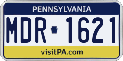 PA license plate MDR1621