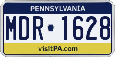 PA license plate MDR1628