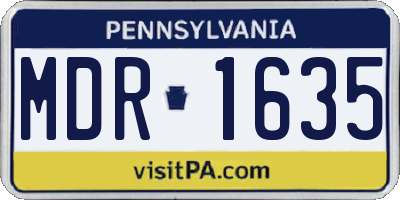 PA license plate MDR1635