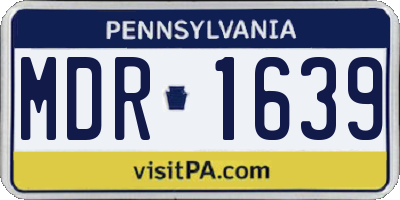 PA license plate MDR1639