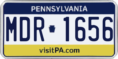 PA license plate MDR1656