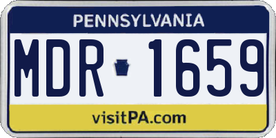 PA license plate MDR1659