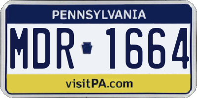 PA license plate MDR1664
