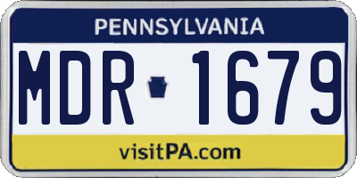 PA license plate MDR1679