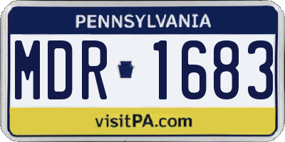 PA license plate MDR1683