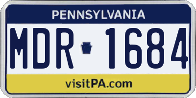 PA license plate MDR1684